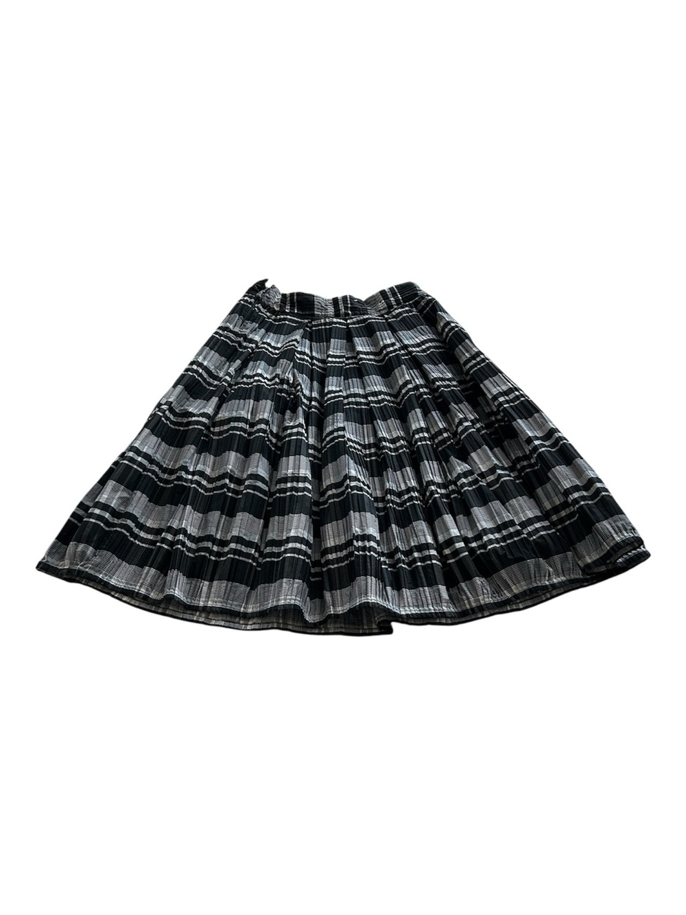 Anthropologie Mieko Mellucci Black and Gray Pleated Midi Skirt